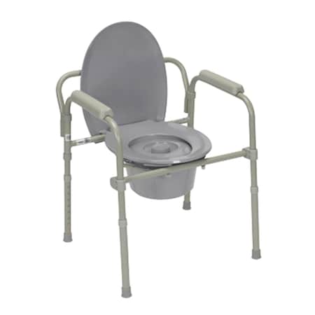 Fabrication Enterprises Aluminum Commode with Fixed Arms 43-2336